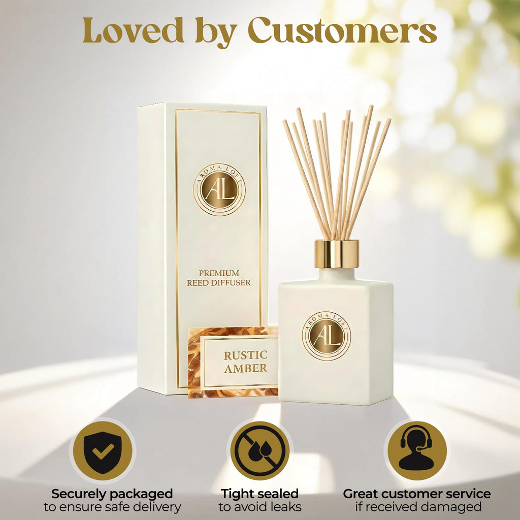 White Reed Diffusers Sticks in Oil Set | Long-Lasting Reed Diffusers, & Bedroom Decor Fragrance Diffuser | White
