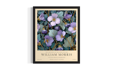 Wood Violet William Morris Inspired Flower Unframed Art Print Poster, Vintage Floral Botanical Wall Decor Wall Art