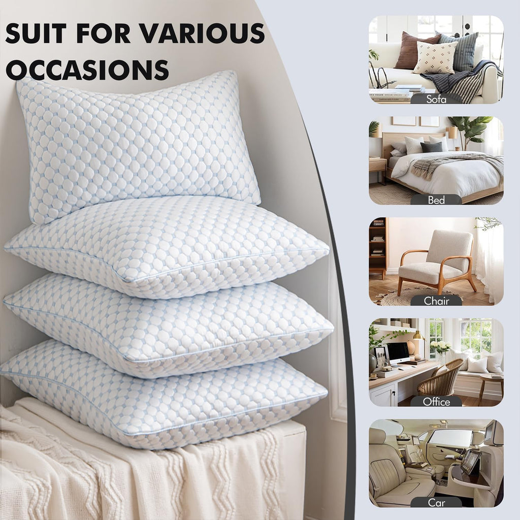 20x20 Decorative Pillow Inserts Memory Foam Filling - Set of 2