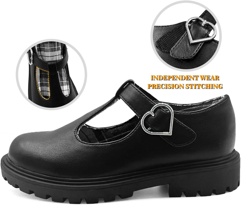 Toddler Mary Jane School Uniform Shoes Comfortable Girls Dress