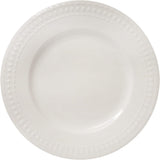 Tabletops Gallery Embossed White Porcelain Round Dinnerware - Bloom 12 Piece Dinnerware Set