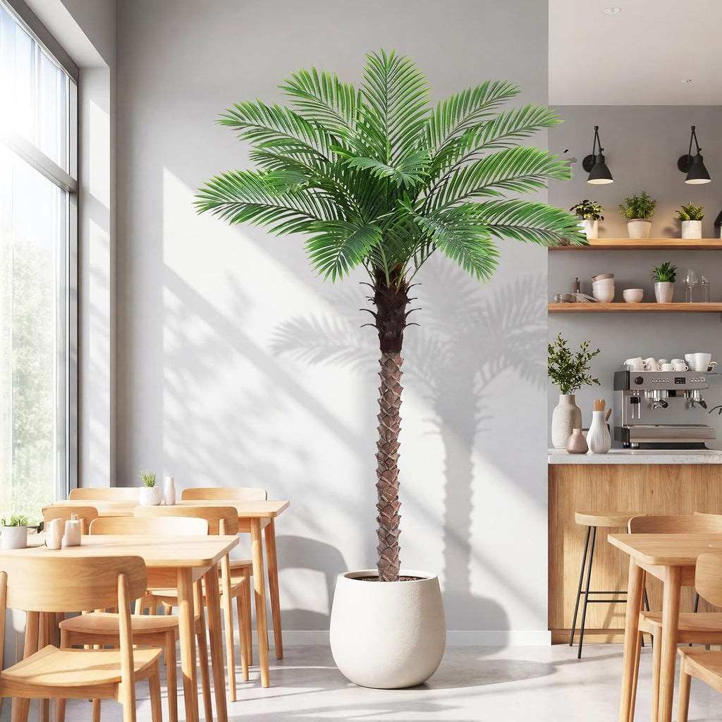 6FT Artificial Phoenix Palm Tree for Outdoors, Tall Fake Palm Tree