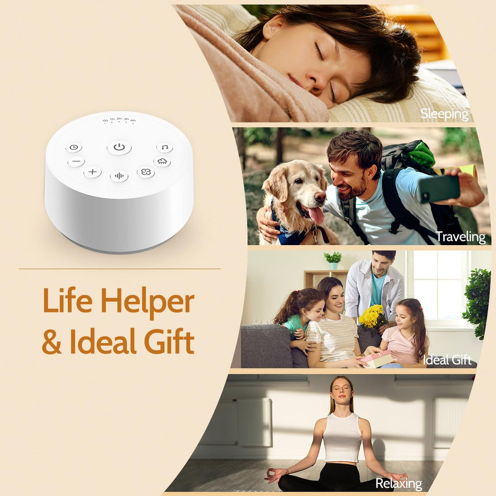 Sound Machines Sleep White Noise Machine with 25 32 Volume Levels 5 Timers and 4 Sound Categories and Memory Function