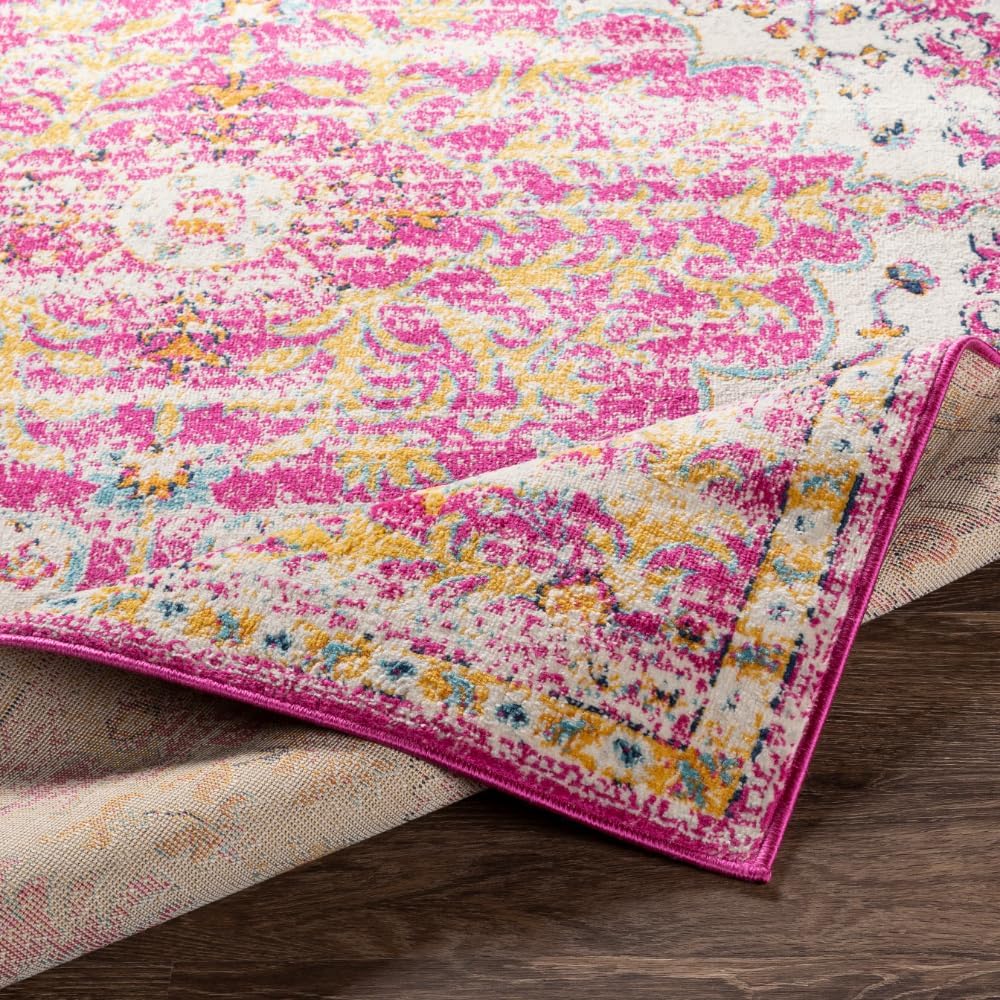 Covenhill Vintage Medallion Area Rug, Pink