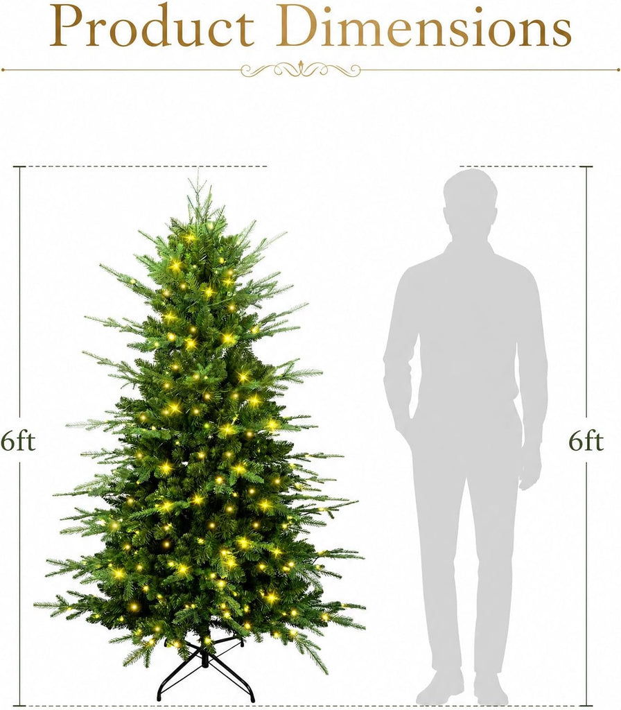 Prelit Aspen Fir Christmas Tree, Skinny Xmas Tree