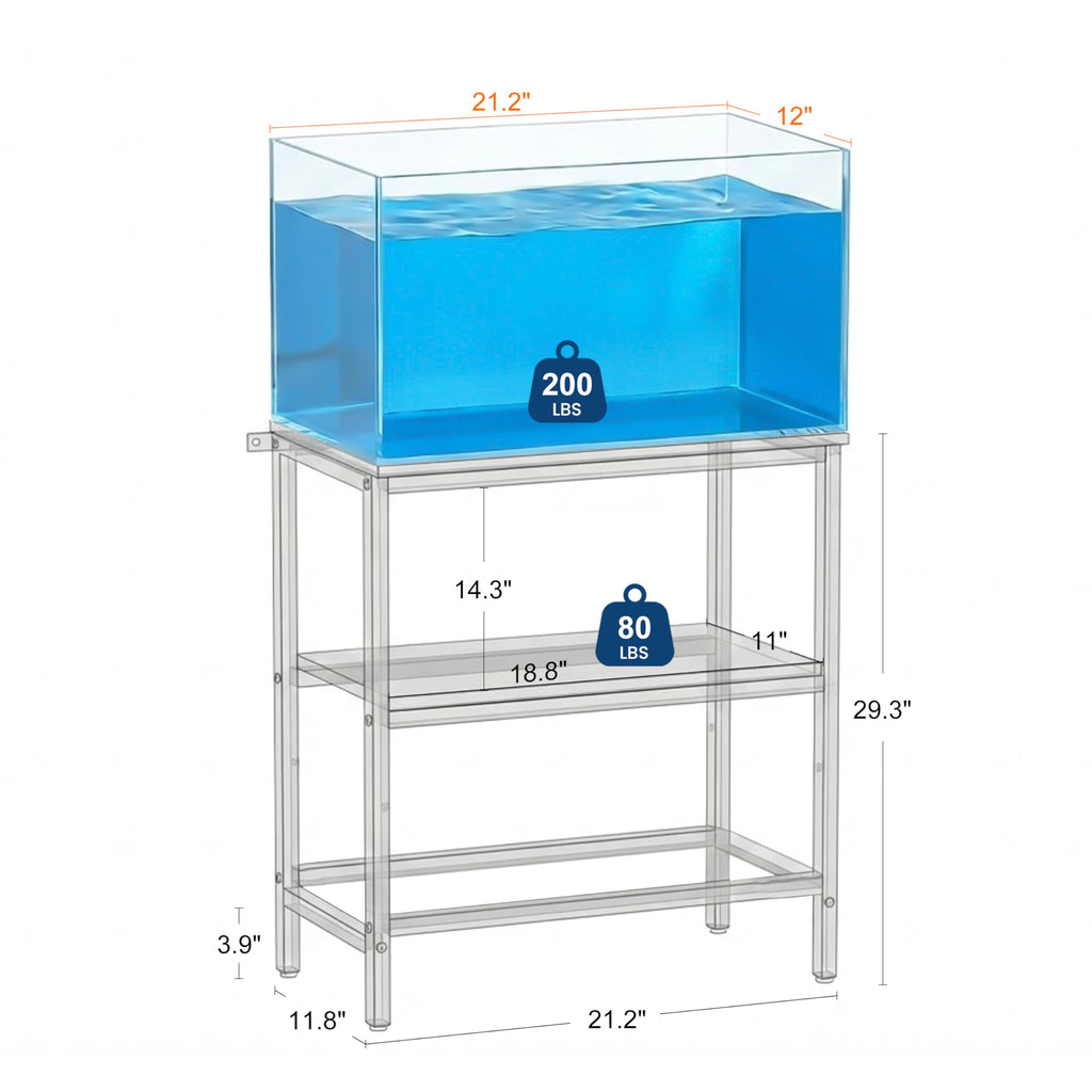 5 & 10 Gallon Fish Tank Stand for Standard Tanks