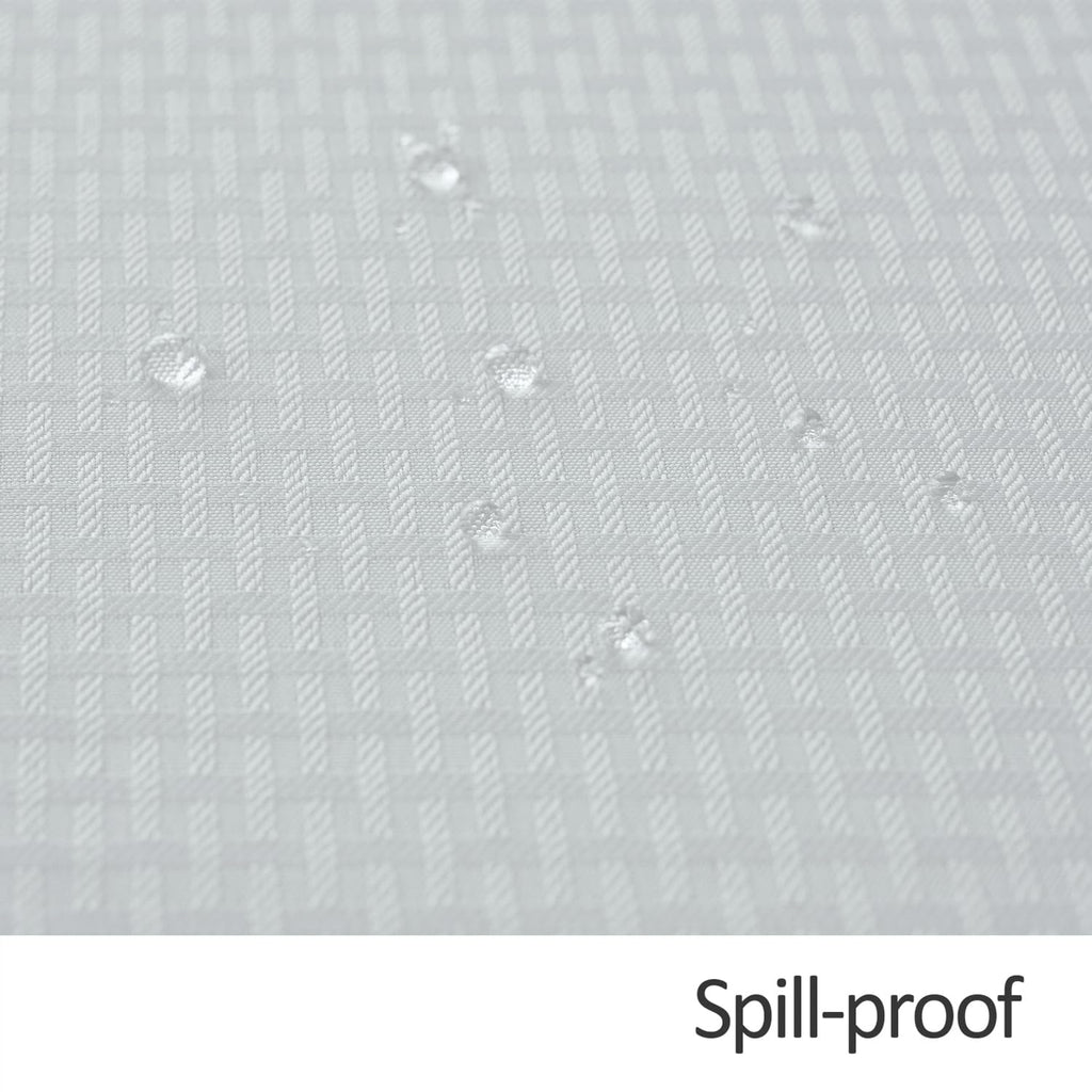 Round Weaved Texture Design Tablecloth Spill-Proof Wrinkle Free Soft Washable Table Cloth for Circular Table Cover