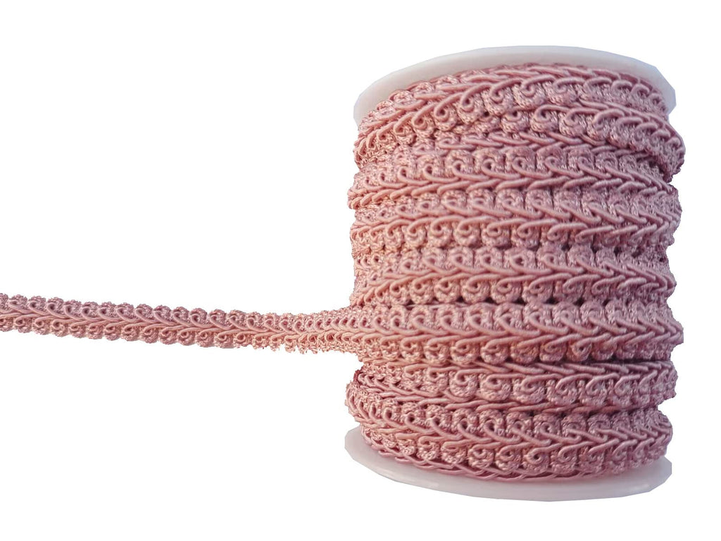 1/2 Inch Gimp Braid Trim 15 Yards for Upholstery Costume DIY Crafts(Dusty Pink Powder 1026)