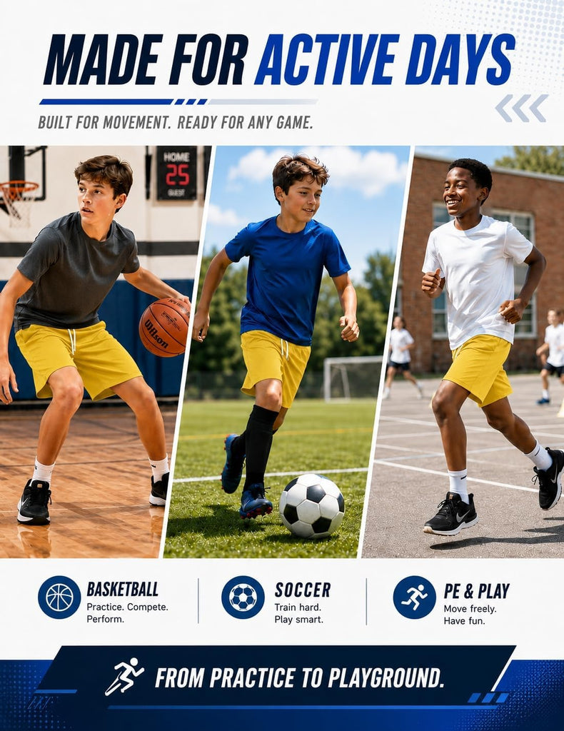Boys Athletic Shorts Mesh Basketball Soccer Shorts Breathable Quick Dry Running Gym Shorts for Youth