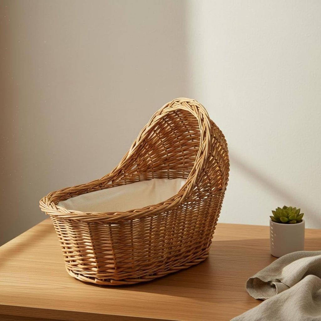 Wicker Cat Bed handwoven basket rattan cradle material decorative storage suitable for gift giving home decoration