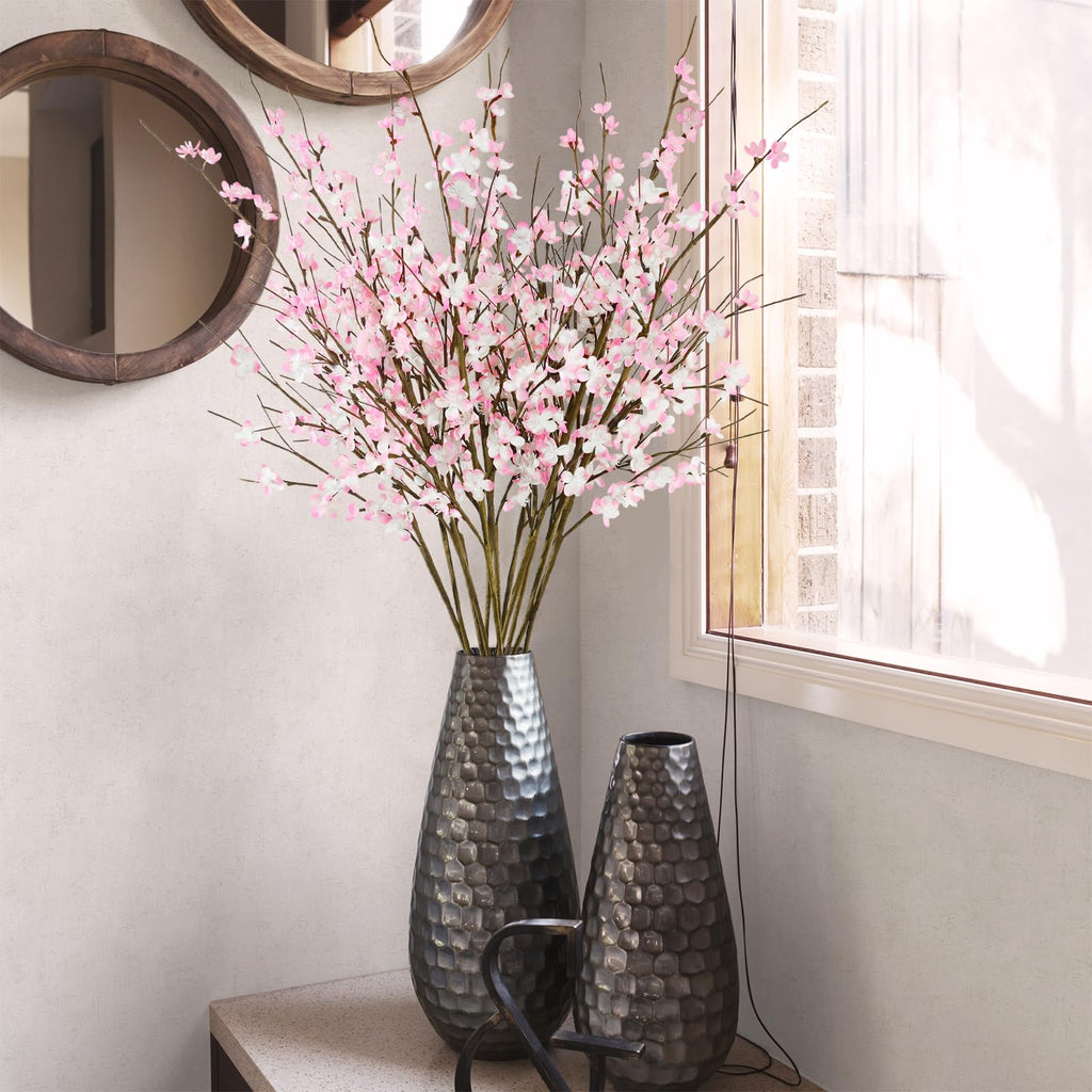 12 Pcs Artificial Cherry Blossom Flowers, 39", Pink
