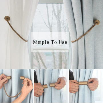 Magnetic Curtain Tiebacks Decorative Holdbacks Rope Tie Back Drapes