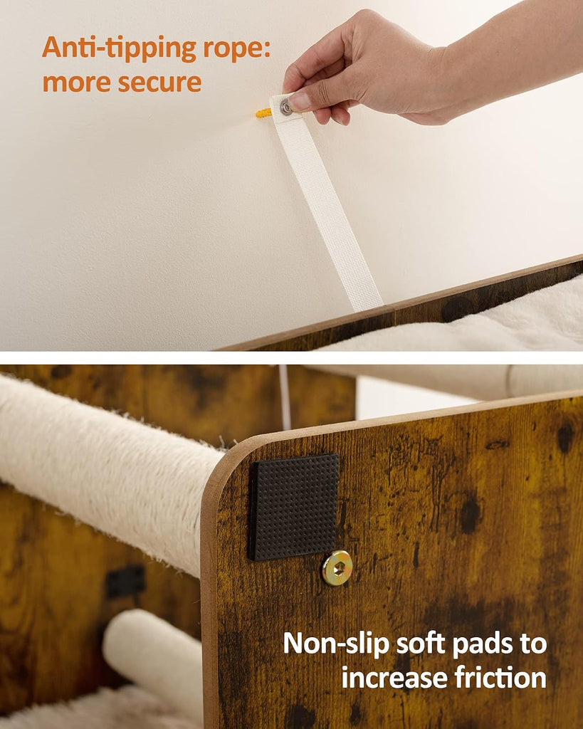 Modern Cat Tree for Large Cats, Full Sisal Cat Scratching Post