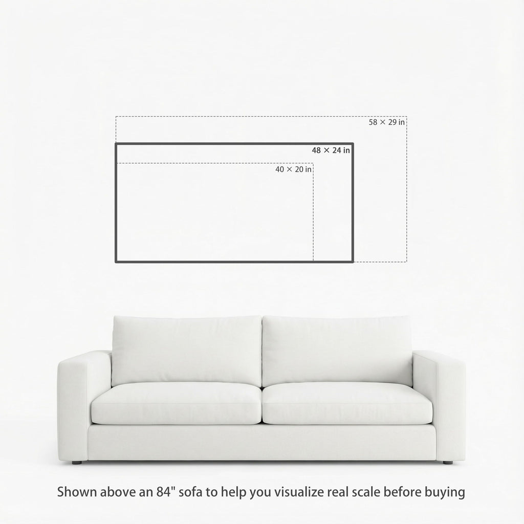 Birch Tree Canvas Wall Art, Warm Forest Landscape, 48 x 24 Inches