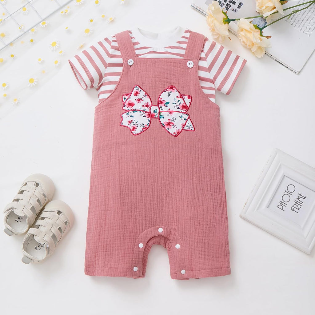 Baby Boys Tee and Shortall Set, Baby Boys Bodysuit Summer Clothes