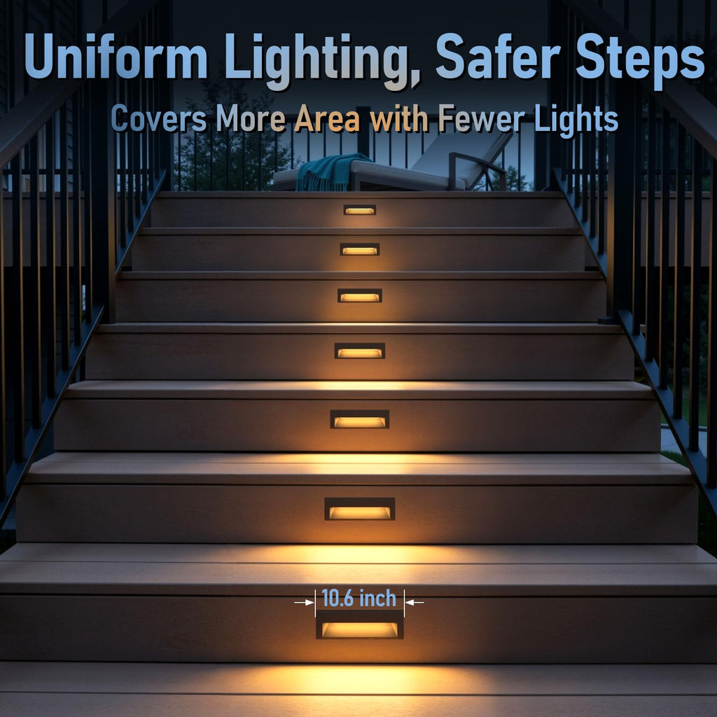 10.6 Inch 5CCT Low Voltage LED Step Lights, Surface Mount