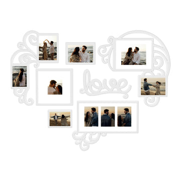 Photo Frame | Plaque College Frame - Valentine Wall Decoration Combination - White PVC Picture Frame Selfie Gallery