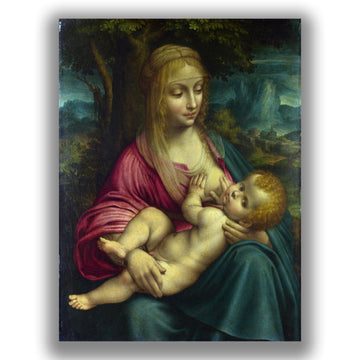 Leonardo Da Vinci Canvas Wall Art - Madonna And Child With St Anne Poster - Religious Art -Renaissance Historical And