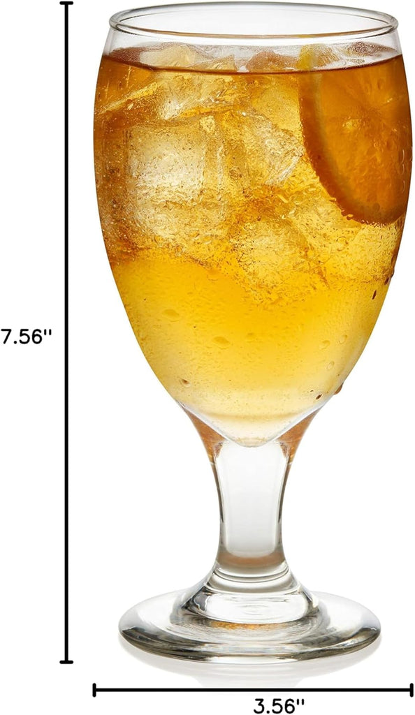 Classic Goblet Beverage Glasses, Set of 4