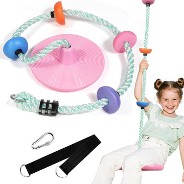 Tree Swing for Kids Rope Swing for Tree Climbing Rope for Kids-Candy Pink