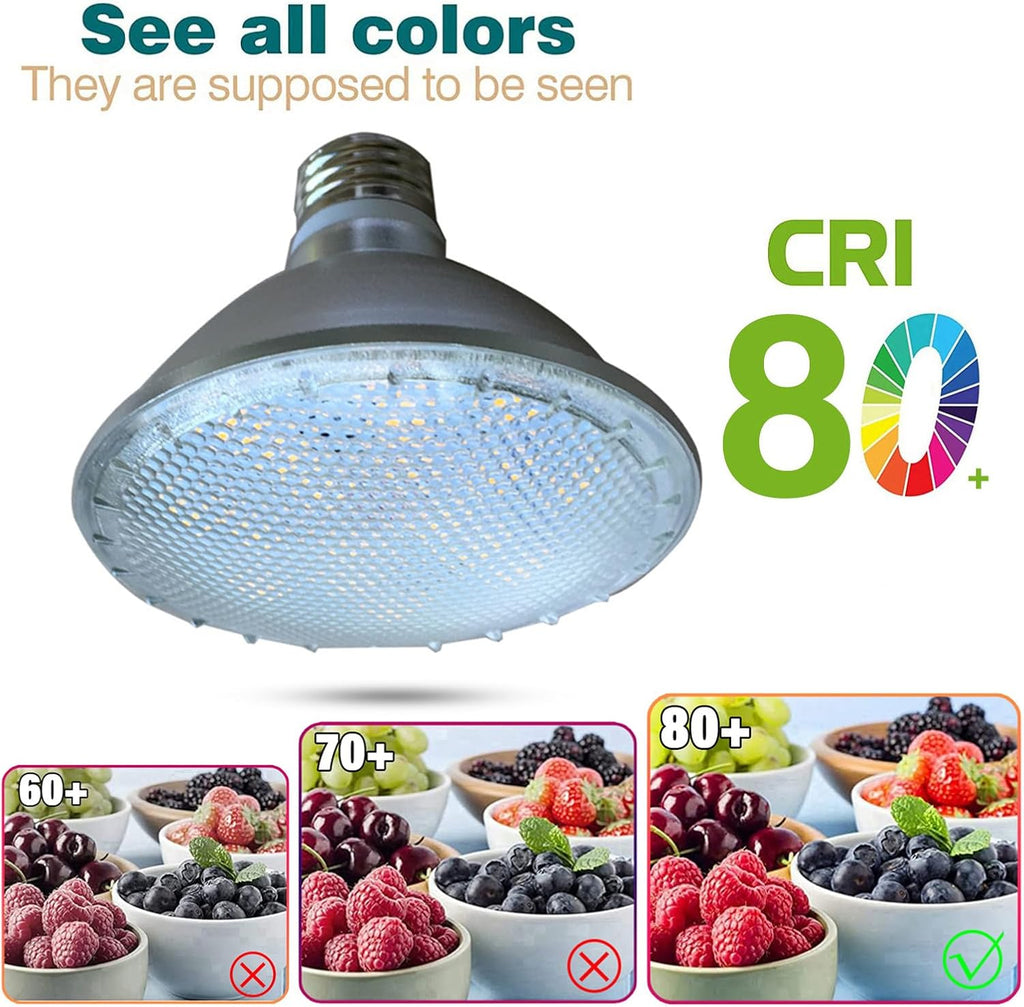 PAR30 Flood Lights LED Bulbs 12 Watt 1200 LM (75 Watt Eqv.) Dimmable Bulb Spotlight, 10% - 100% Brightness