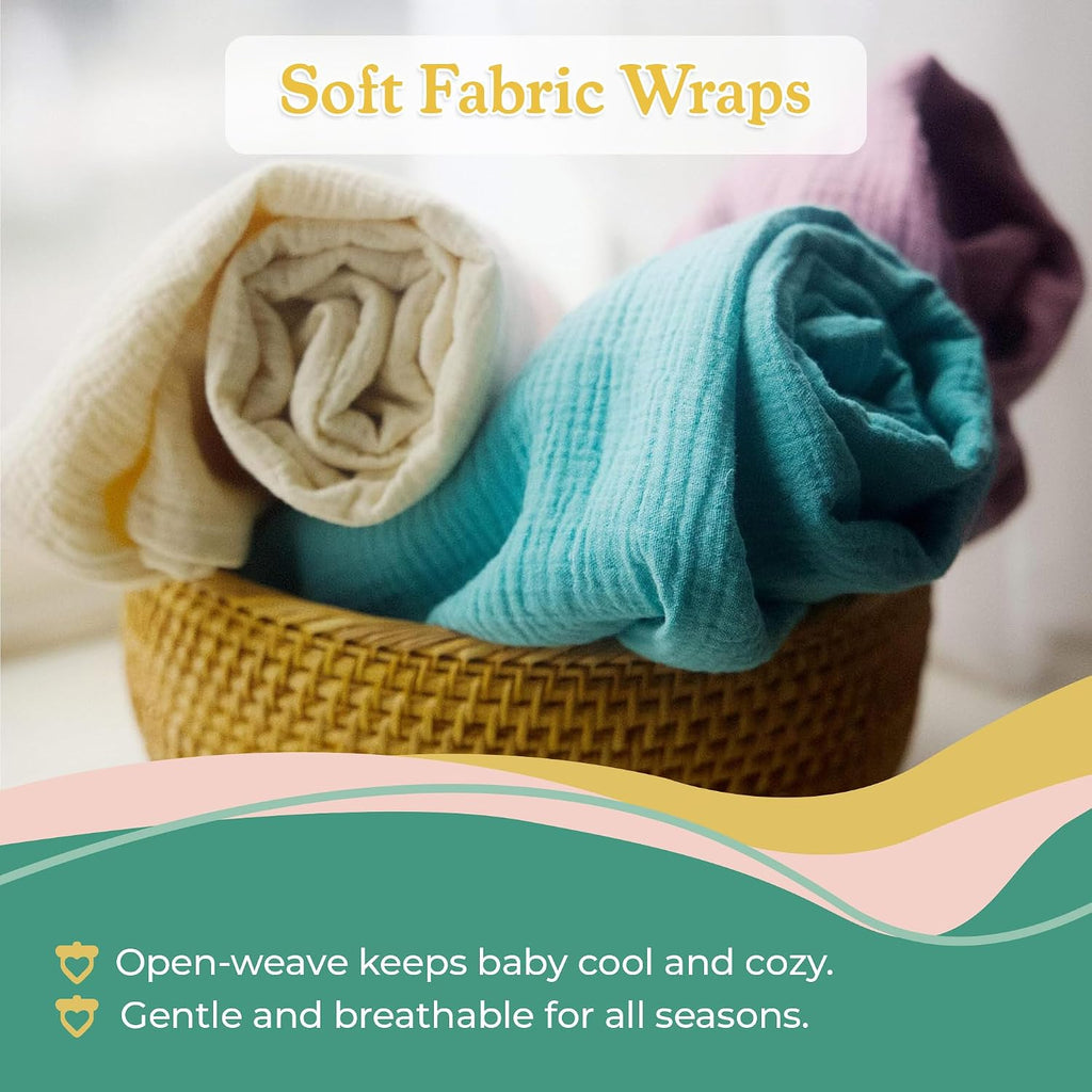 Muslin Swaddle Blanket - Soft Cotton Muslin Baby Blanket for Newborns, Infants, and Toddlers, All-Season Comfort Baby