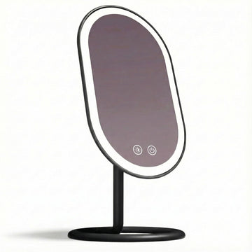Vera LED Lighted Vanity Makeup Mirror, Rechargeable - Cordless Illuminated Cosmetic Mirror with 3 Dimmable Light