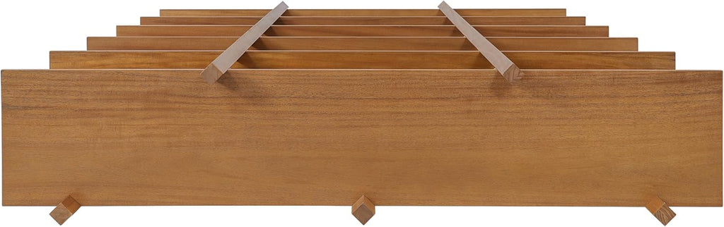 Marten 68.1" Tall 6-Tier Bookshelf, Wooden Open Storage Shelf with Solid Wood Support, Modern Open Back Display