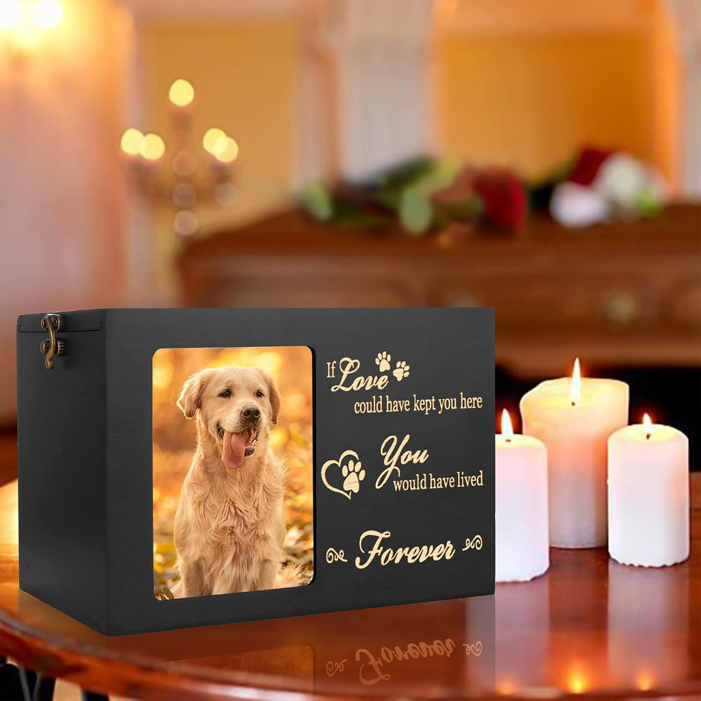 Pet Memorial Urns for Dogs or Cats Ashes with Photo Frame