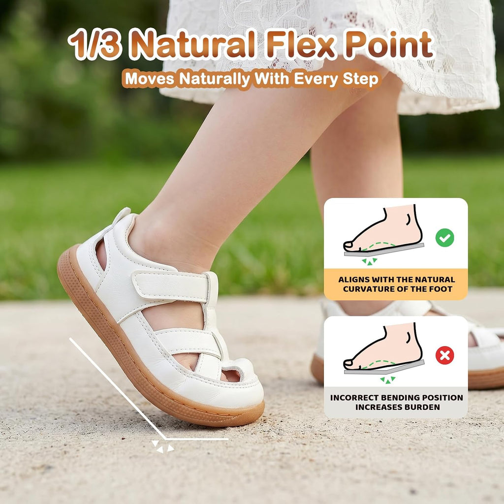 Toddler Mary Jane Sandals Wide Toe Box Flower Girls Dress Shoes