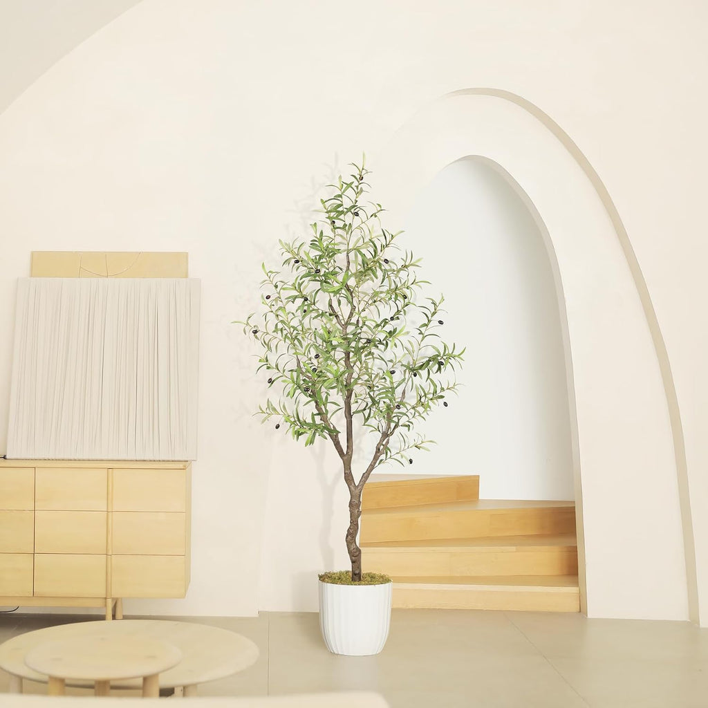 Olive Trees Artificial Indoor with Olive Branches, Lifelike Fruits