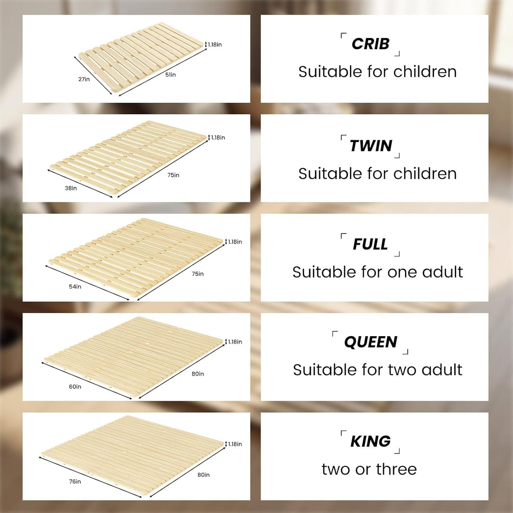 Floor Bed Frame, Foldable Tatami Bed Frame for Futon Mattress
