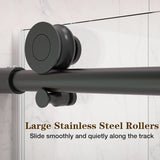 56-60” x 76” Frameless Shower Door, 5/16" (8mm) Clear SGCC Tempered Glass, Bathroom Glass Sliding Shower Doors