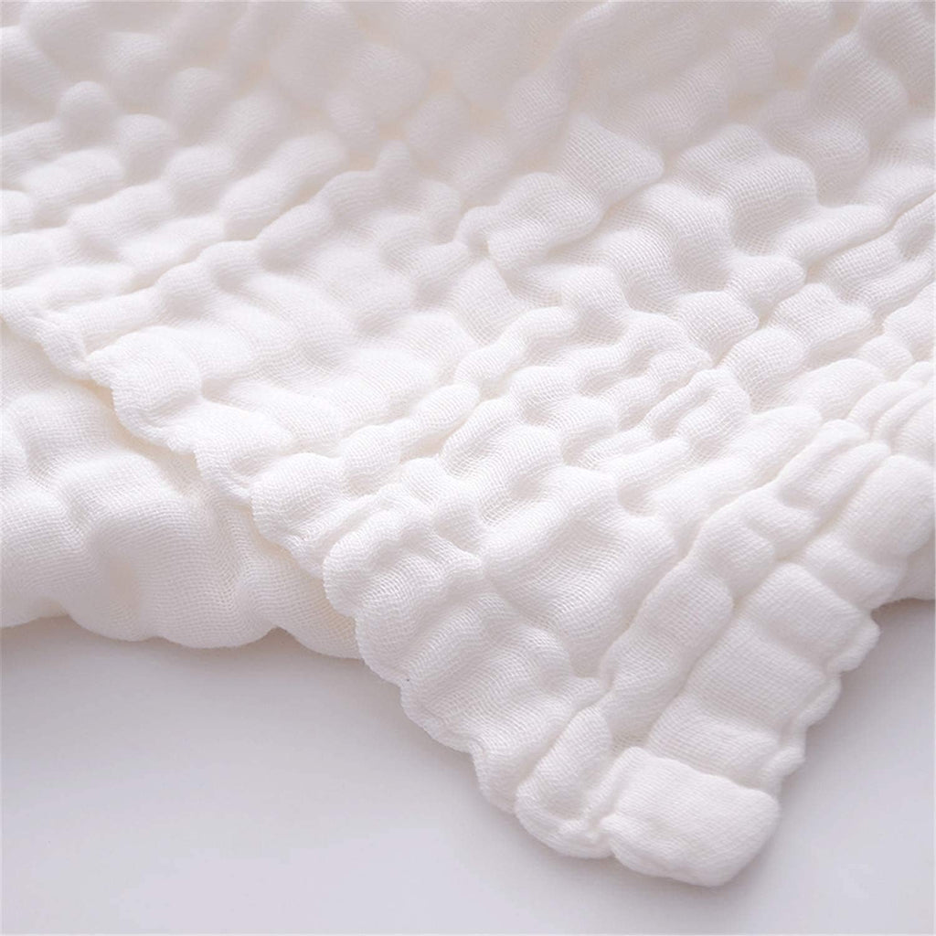 Muslin Baby Bath Towels Set 3 Pack,Large 40"x40",6Layer Natural Cotton,Blue