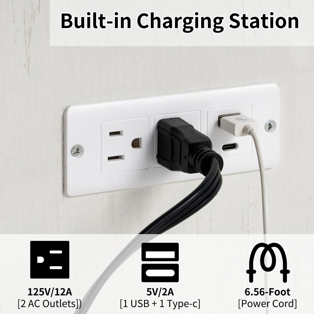 Queen Size Murphy Bed with Charging Station