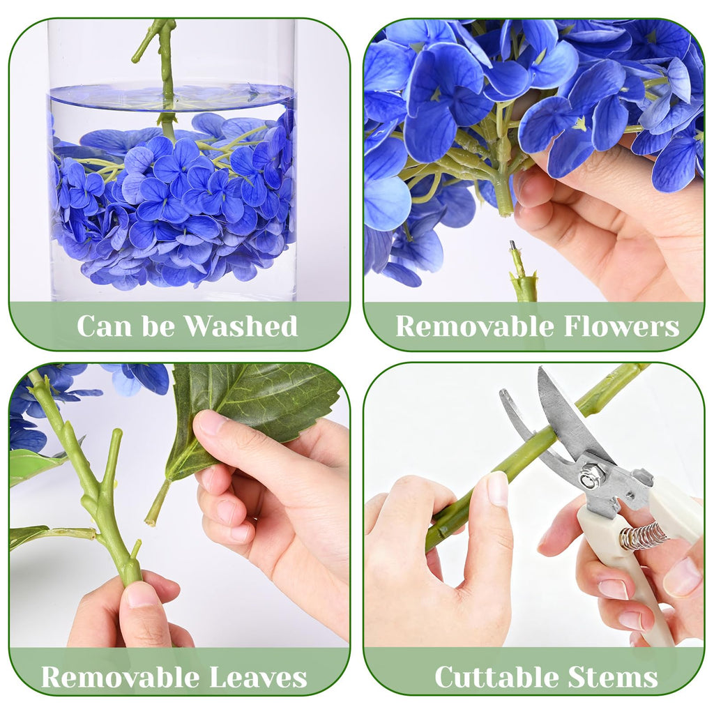 8 Pcs Real Touch Artificial, Dark Blue