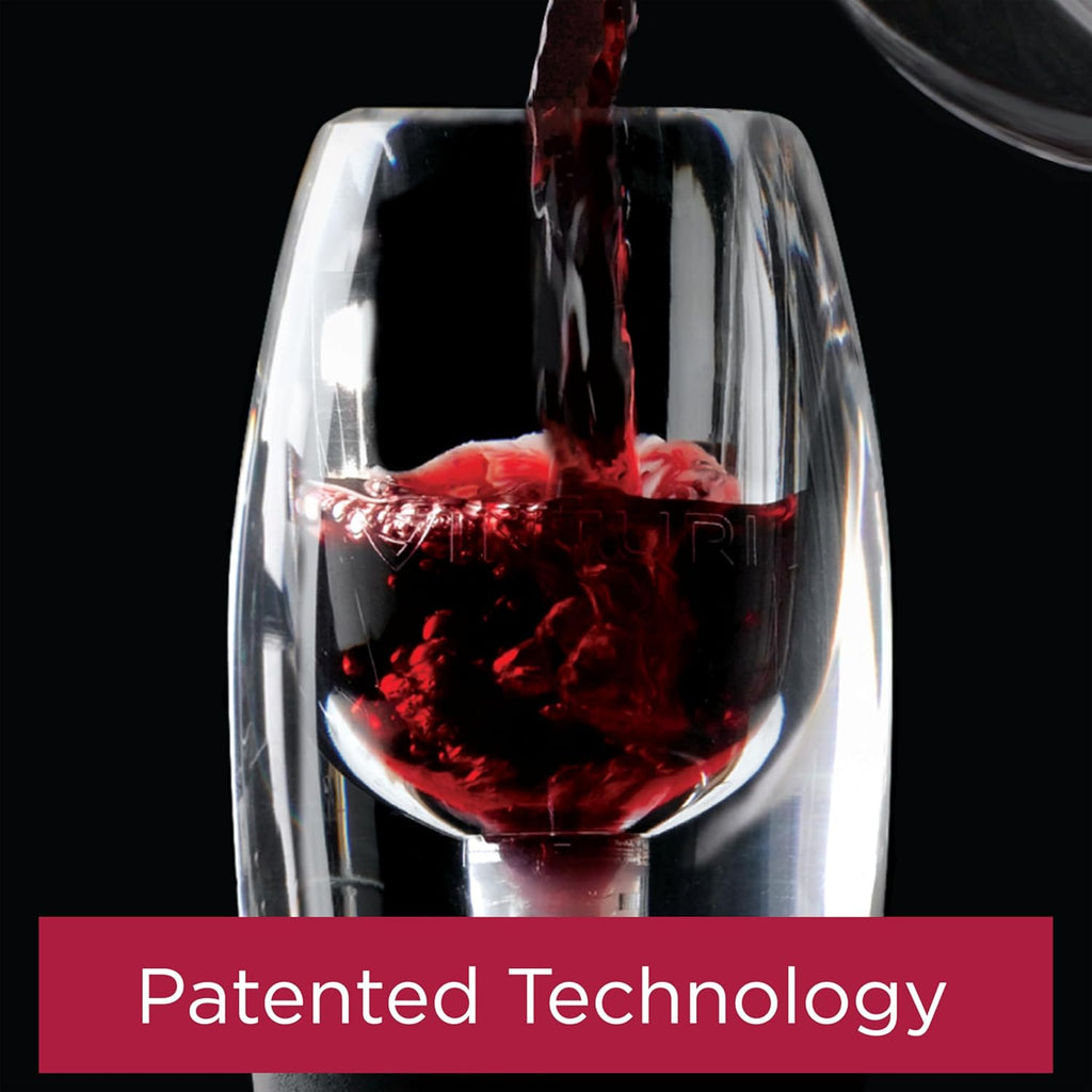 Wine Aerator Pourer and Decanter for Red Wines Patented Design Perfectly Aerates Wines By The Glass or Bottle With