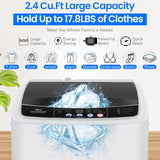 Portable Washing Machine 17.8Lbs Portable Washer 2.4 Cu.ft Full Automatic Compact Laundry Washer with 10 Programs 8