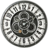18 Inch Wall Clock with Moving Gears, Oversized Large Industrial Steampunk Decoration, Antique Metal Big Numeral Wall Clocks for Kitchen...