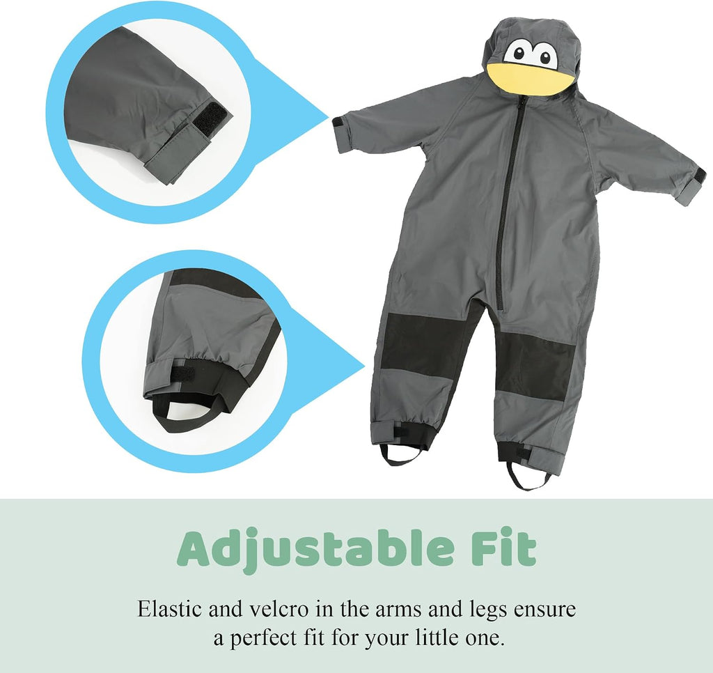 Toddler Rain Suit & Kids Muddy Buddy, 12 Month