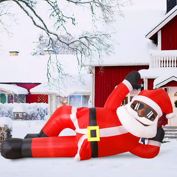 10FT Inflatable Santa, Christmas Inflatables Outdoor Yard Decor with Lights
