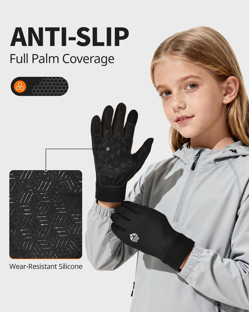 Kids Winter Gloves for Boys Girls, Warm Touchscreen