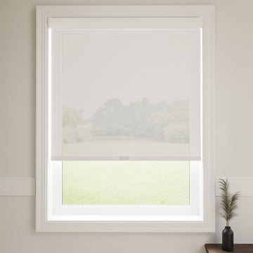 Light Filtering Solar Shades, 26" W x 72" L White
