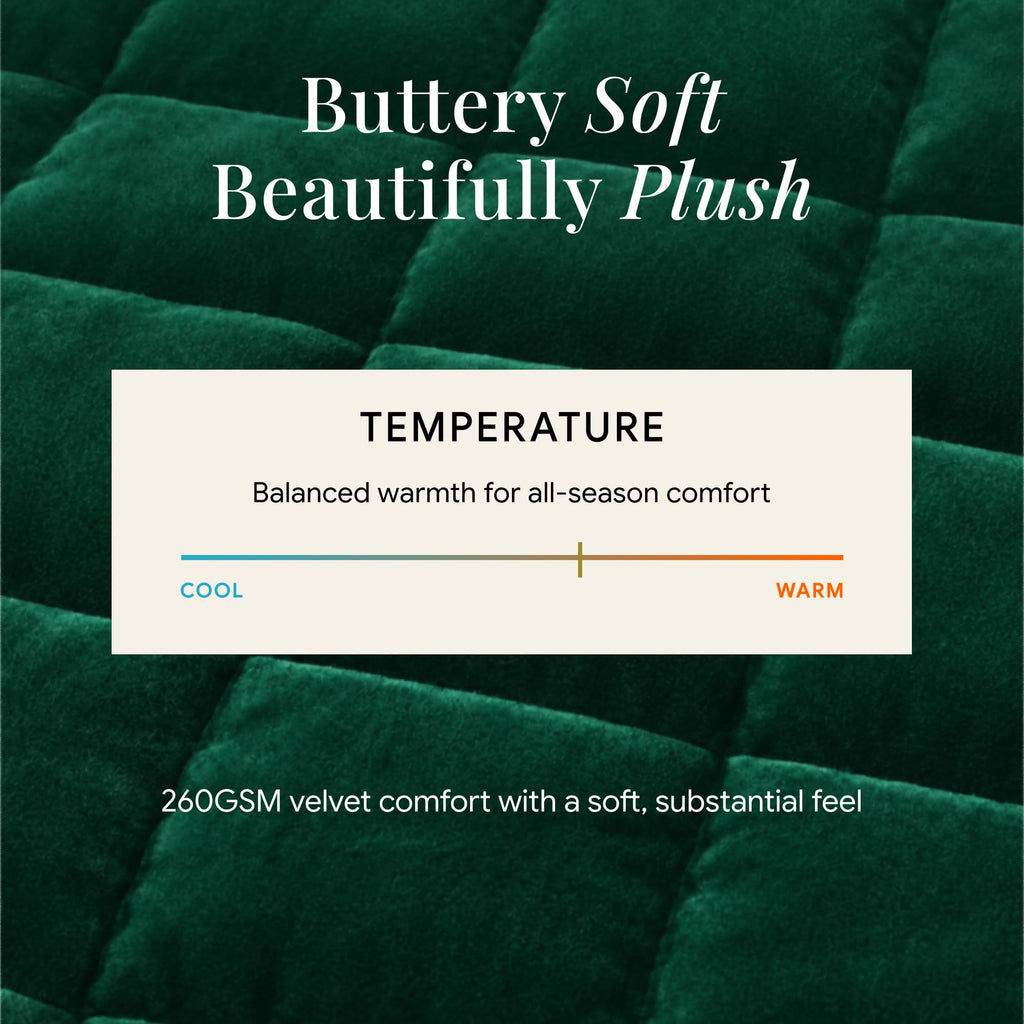 Florence Solid Quilt Set Emerald Green