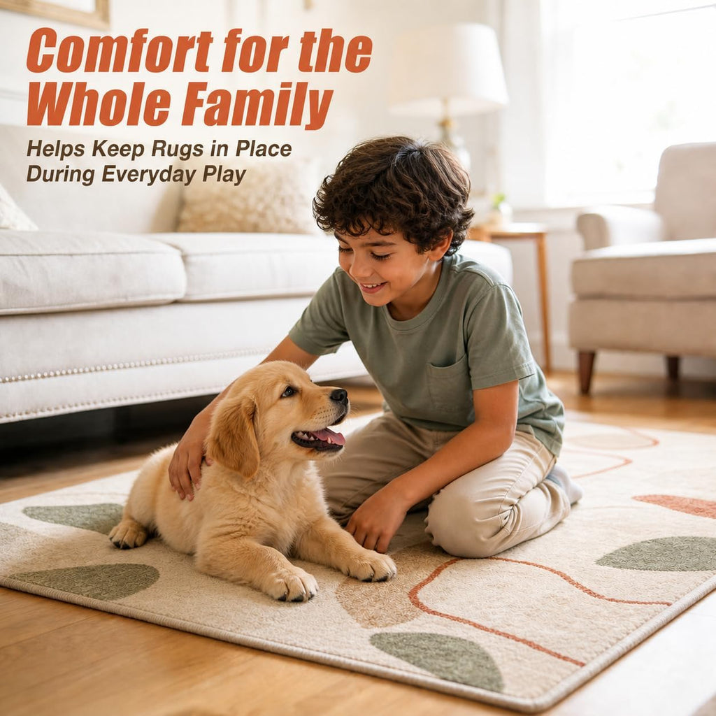 Non Slip Rug Pad 5x7 Ft, 1/4" Thick Rug Mats, Carpet Padding for Under Rugs