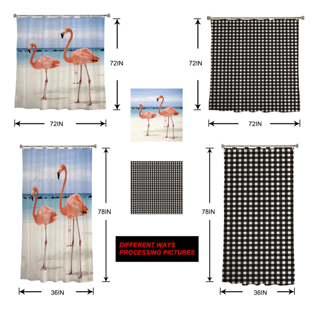 Shower Curtain, 72 x 72 Inches Shower Curtain Liner, Birds Heron in The Water Shower Curtains, Shower Stall &