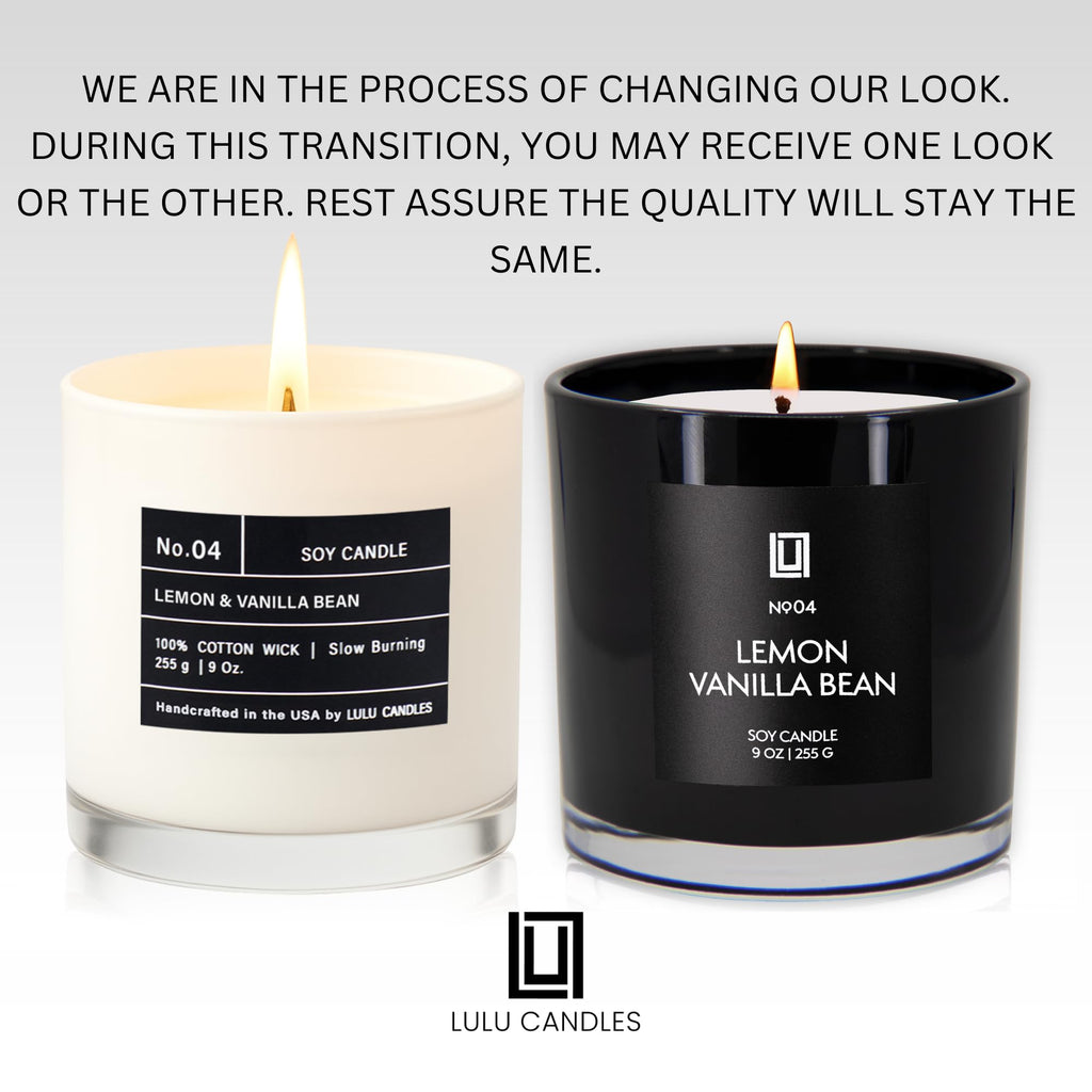 Lemon & Vanilla Bean | Luxury Scented Soy Jar Candle | Hand Poured in The USA | Highly Scented & Long Lasting (9 Oz.