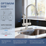 Kitchen Faucets with Filtered, Stainless Steel Filter Kitchen Faucet with Pull Down Sprayer Reduces Lead, Chlorine