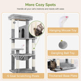 Cat Tree Tower with Scratching Post for Indoor Cats