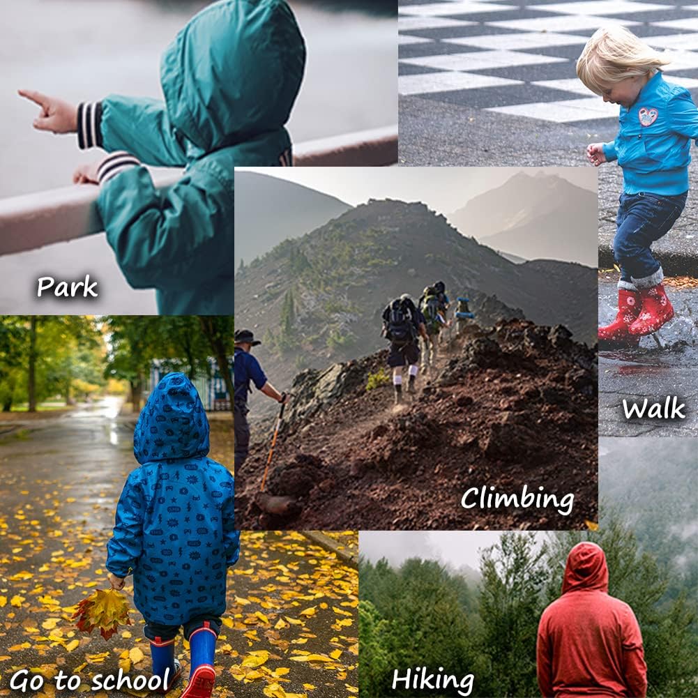 Boys Waterproof Rain Jacket Windbreaker Lightweight Coat Kids Raincoat Outerwear